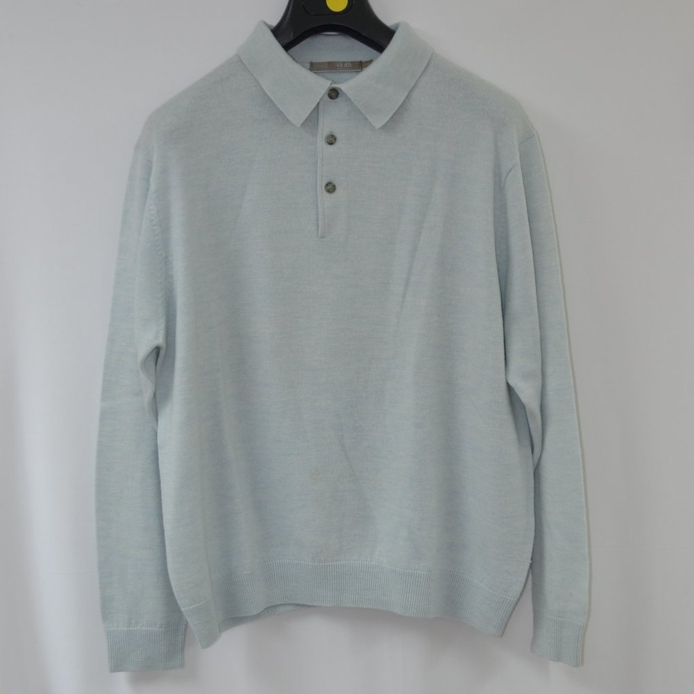3-button polo in extra-fine Merino Wool by Raffi